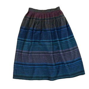 Vintage Connection Made for Mervyn’s Wool Blend Striped Midi Skirt